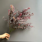 Faux Eucalyptus Berry Stem, 25" Tall Realistic Greenery Spray, Textured Artificial Branch for Vase Filler, Floral Arrangements & Wedding Decor
