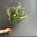 Faux Eucalyptus Berry Stem, 25" Tall Realistic Greenery Spray, Textured Artificial Branch for Vase Filler, Floral Arrangements & Wedding Decor