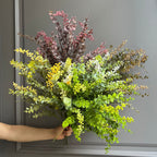 Faux Eucalyptus Berry Stem, 25" Tall Realistic Greenery Spray, Textured Artificial Branch for Vase Filler, Floral Arrangements & Wedding Decor