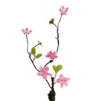 Faux Golden Silk Orchid Stem, 26" Long Sculptural Branch, Realistic Wabi-Sabi Decor for Tall Vases, Zen Floral Arrangements, Ikebana Art