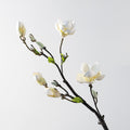 32" Tall Artificial Magnolia Stem, Large Realistic White Magnolia Flower Branch for Floor Vases, Entryway Decor, Weddings & Home Arrangements