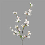 Lifelike Small Magnolia Stem, 35" Tall Faux Floral Branch, Realistic White Flowers for Vase Arrangements, Wedding Bouquets & Elegant Home Decor