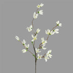 Lifelike Small Magnolia Stem, 35" Tall Faux Floral Branch, Realistic White Flowers for Vase Arrangements, Wedding Bouquets & Elegant Home Decor