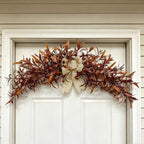 Lifelike Autumn Olive Garland, 31" Hanging Vine in Warm Coffee Tones, Realistic Faux Swag for Mantel, Doorway & Wedding Decor