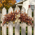Lifelike Autumn Olive Garland, 31" Hanging Vine in Warm Coffee Tones, Realistic Faux Swag for Mantel, Doorway & Wedding Decor