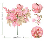 Autumn Pumpkin Bouquet, 13" Real-Touch Faux Flowers, Perfect for Fall Decor, Home Accents, Halloween & Thanksgiving