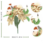 Autumn Pumpkin Bouquet, 13" Real-Touch Faux Flowers, Perfect for Fall Decor, Home Accents, Halloween & Thanksgiving