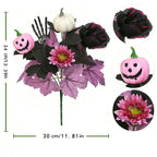 Autumn Pumpkin Bouquet, 13" Real-Touch Faux Flowers, Perfect for Fall Decor, Home Accents, Halloween & Thanksgiving