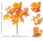 Autumn Pumpkin Bouquet, 13" Real-Touch Faux Flowers, Perfect for Fall Decor, Home Accents, Halloween & Thanksgiving