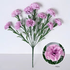 10-Head Artificial Carnation Bouquet, 16" Realistic Faux Flowers for Mother's Day Gift, Home Decor, Wedding Arrangements & Vase Filler