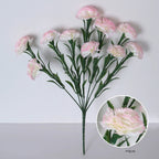 10-Head Artificial Carnation Bouquet, 16" Realistic Faux Flowers for Mother's Day Gift, Home Decor, Wedding Arrangements & Vase Filler