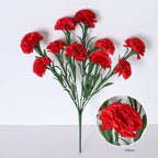 10-Head Artificial Carnation Bouquet, 16" Realistic Faux Flowers for Mother's Day Gift, Home Decor, Wedding Arrangements & Vase Filler