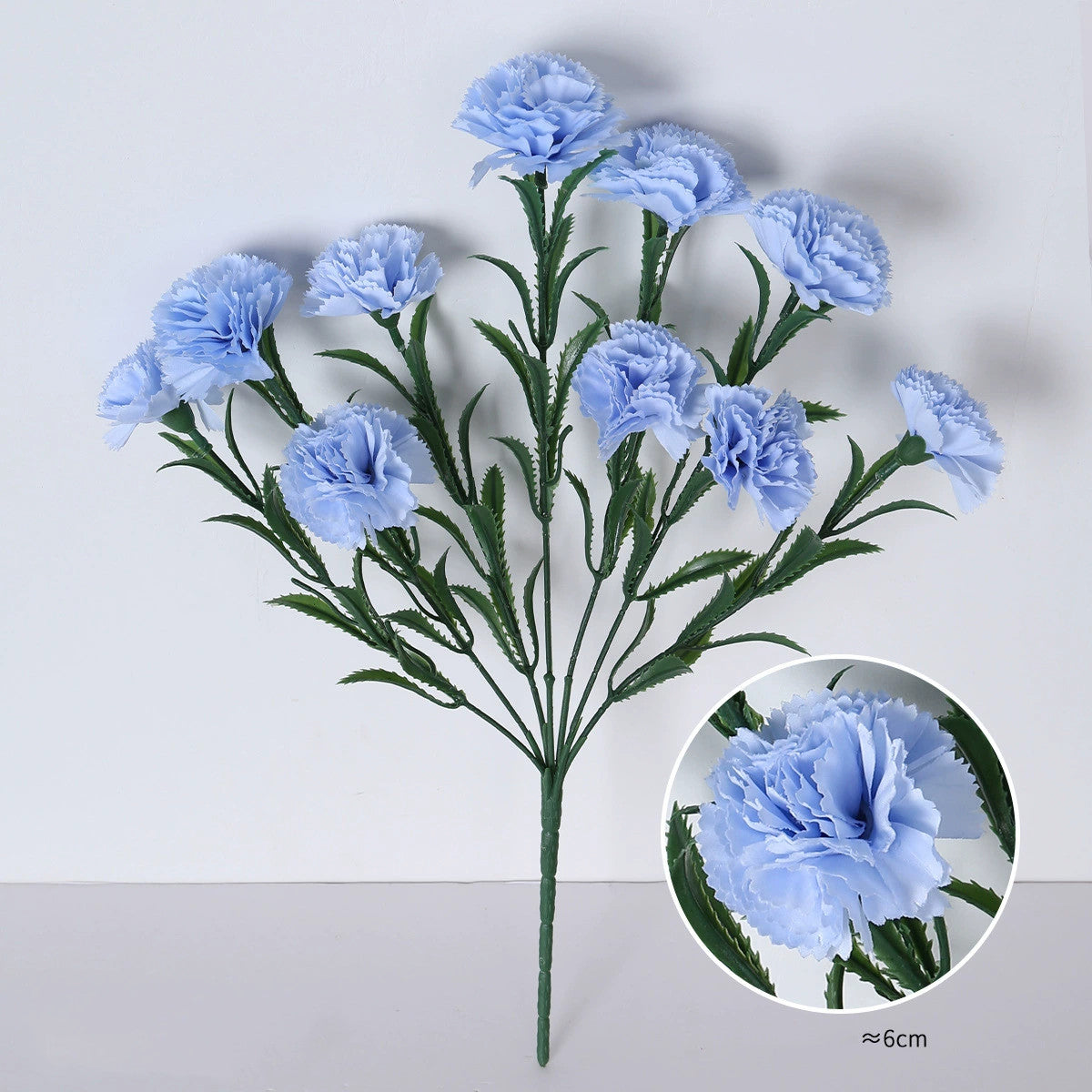 10-Head Artificial Carnation Bouquet, 16" Realistic Faux Flowers for Mother's Day Gift, Home Decor, Wedding Arrangements & Vase Filler