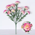 10-Head Artificial Carnation Bouquet, 16" Realistic Faux Flowers for Mother's Day Gift, Home Decor, Wedding Arrangements & Vase Filler