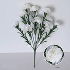 10-Head Artificial Carnation Bouquet, 16" Realistic Faux Flowers for Mother's Day Gift, Home Decor, Wedding Arrangements & Vase Filler
