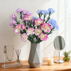 10-Head Artificial Carnation Bouquet, 16" Realistic Faux Flowers for Mother's Day Gift, Home Decor, Wedding Arrangements & Vase Filler