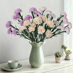 10-Head Artificial Carnation Bouquet, 16" Realistic Faux Flowers for Mother's Day Gift, Home Decor, Wedding Arrangements & Vase Filler