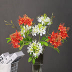 2-Pack Phoenix Flower Stems, 24" Tall Faux Peacock Flowers, Lifelike Silk Poinciana for Home Decor, Wedding Bouquets, Floral Arrangements
