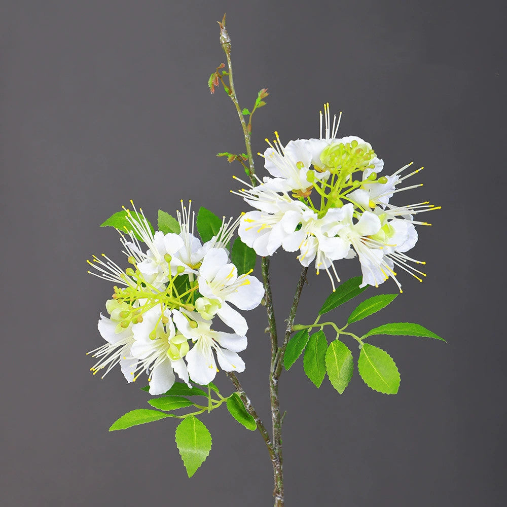 2-Pack Phoenix Flower Stems, 24" Tall Faux Peacock Flowers, Lifelike Silk Poinciana for Home Decor, Wedding Bouquets, Floral Arrangements