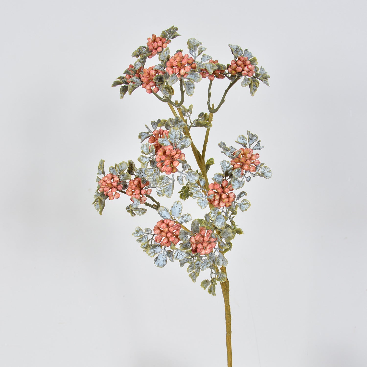 Set of 3 Autumn Berry Stems, 30" Tall Wine-Red Faux Raspberry Sprays, Realistic & Sculptural for Vase, Fall Decor, Wedding Arrangements