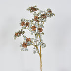 Set of 3 Autumn Berry Stems, 30" Tall Wine-Red Faux Raspberry Sprays, Realistic & Sculptural for Vase, Fall Decor, Wedding Arrangements