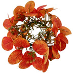 Realistic Autumn Money Leaf Garland, Faux Golden Eucalyptus Vine for Thanksgiving Table Decor, Harvest Mantel Decoration, Fireplace & Wedding