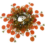 Realistic Autumn Money Leaf Garland, Faux Golden Eucalyptus Vine for Thanksgiving Table Decor, Harvest Mantel Decoration, Fireplace & Wedding