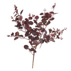 30" Autumn Eucalyptus Stems (3-Pack), Burgundy Russet Faux Branches, Realistic Long Stem Greenery for Tall Vases, Wedding Decor & Floral Arrangements