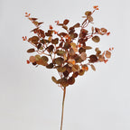30" Autumn Eucalyptus Stems (3-Pack), Burgundy Russet Faux Branches, Realistic Long Stem Greenery for Tall Vases, Wedding Decor & Floral Arrangements