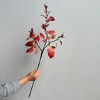 Autumn Birch Leaf Spray, Set of 2, 33-Inch Tall Faux Branches, Realistic Withered Stems for Rustic Home Decor, Vase Filler, Wedding Arrangements