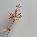 Autumn Birch Leaf Spray, Set of 2, 33-Inch Tall Faux Branches, Realistic Withered Stems for Rustic Home Decor, Vase Filler, Wedding Arrangements
