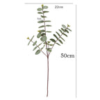 Realistic Silver Dollar Eucalyptus Stem, 20-Inch Faux Money Leaf Spray for Modern Home Decor, Vase Filler, DIY Wreaths & Wedding Greenery