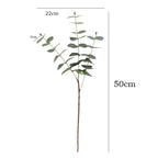 Realistic Silver Dollar Eucalyptus Stem, 20-Inch Faux Money Leaf Spray for Modern Home Decor, Vase Filler, DIY Wreaths & Wedding Greenery