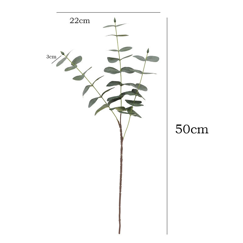 Realistic Silver Dollar Eucalyptus Stem, 20-Inch Faux Money Leaf Spray for Modern Home Decor, Vase Filler, DIY Wreaths & Wedding Greenery