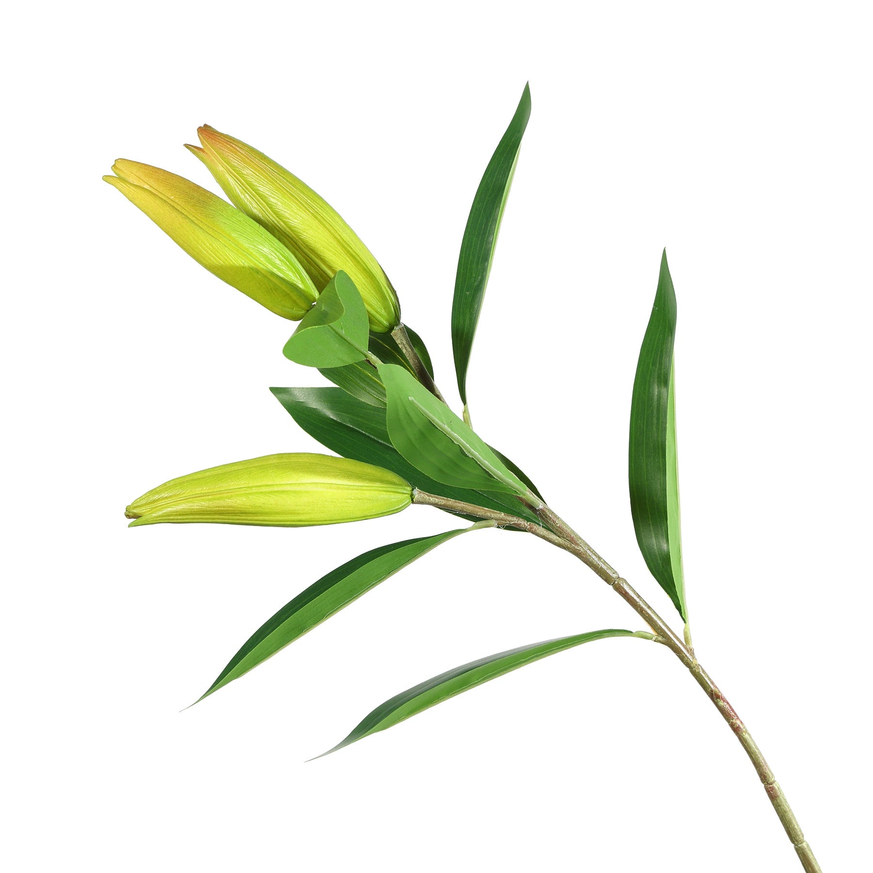 Real Touch Casablanca Lily Stem, 37" Tall Artificial Flower with 3 Buds, Life-Like Faux Floral for Tall Vases, Home Decor, Wedding Arrangements
