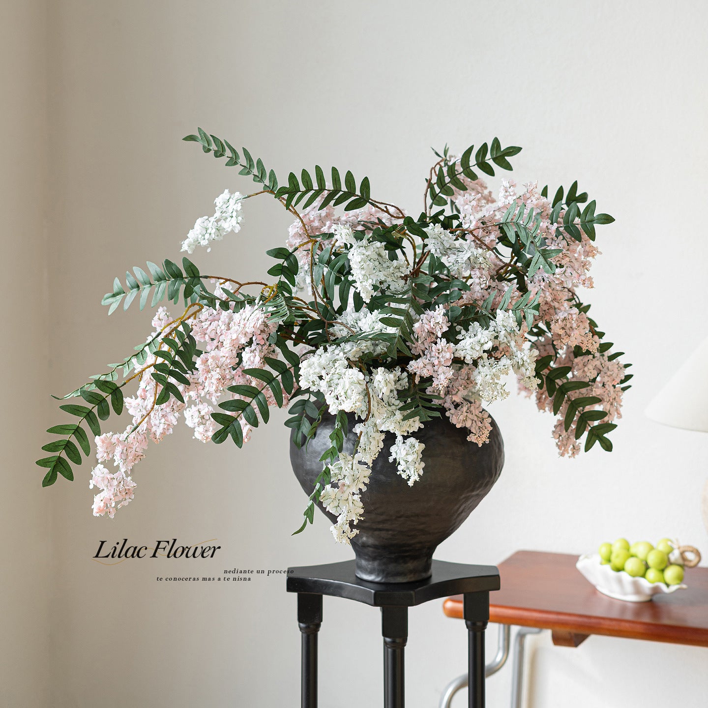 36" Tall Artificial Lilac Stem, Realistic Long-Stem Faux Flower Branch for Vase, Wedding Bouquet, Home Decor, Floral Arrangement