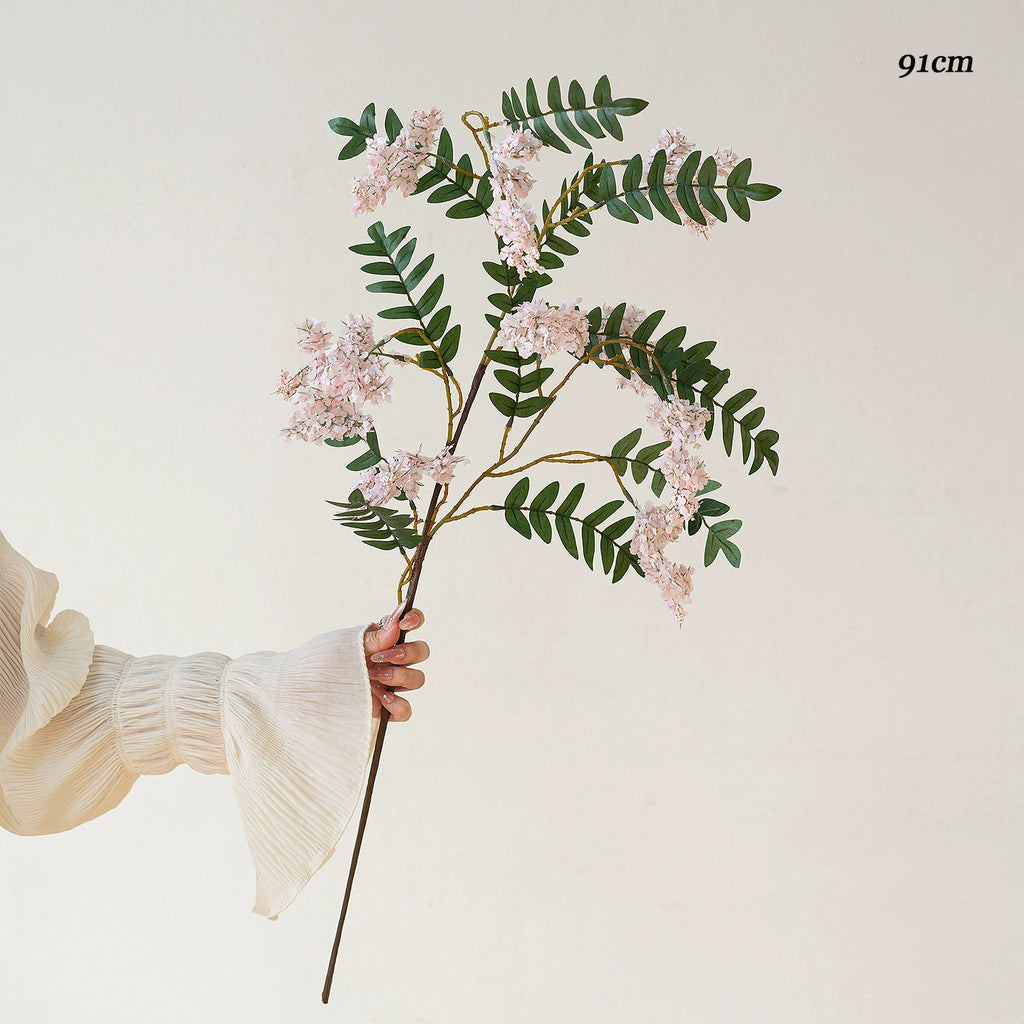36" Tall Artificial Lilac Stem, Realistic Long-Stem Faux Flower Branch for Vase, Wedding Bouquet, Home Decor, Floral Arrangement