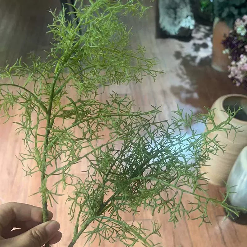 Ethereal Mist Pine Stem, 33" Tall Artificial Smoke Tree Branch, Realistic Airy Foliage for Sculptural Home Decor, Vase Filler, Wedding & Event Design