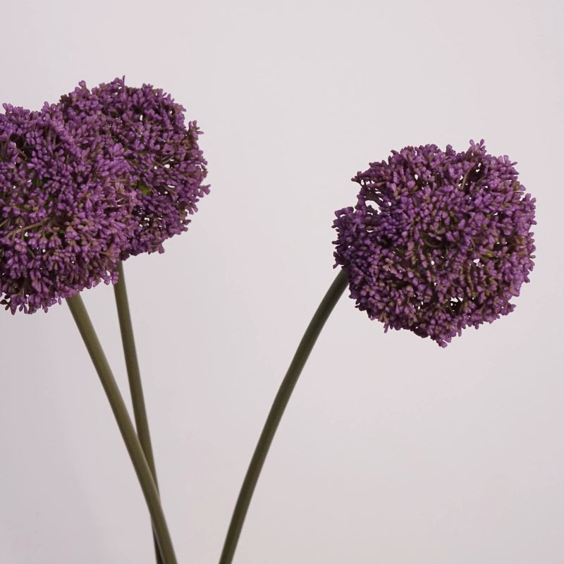 Realistic Faux Allium Stem, 30" Tall Artificial Allium Ball Flower, Lifelike Single Stem for Tall Vases, Wedding Decor, Home & Event Floral