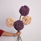 Realistic Faux Allium Stem, 30" Tall Artificial Allium Ball Flower, Lifelike Single Stem for Tall Vases, Wedding Decor, Home & Event Floral