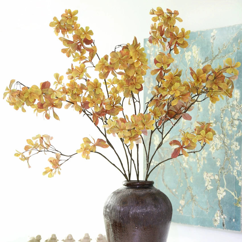 Realistic Hanging Bellflower Faux Plant, 43" Indoor Home Decor, Red & Yellow, Perfect for Weddings, Events, or Window Displays