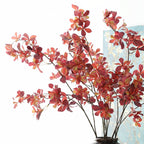 Realistic Hanging Bellflower Faux Plant, 43" Indoor Home Decor, Red & Yellow, Perfect for Weddings, Events, or Window Displays