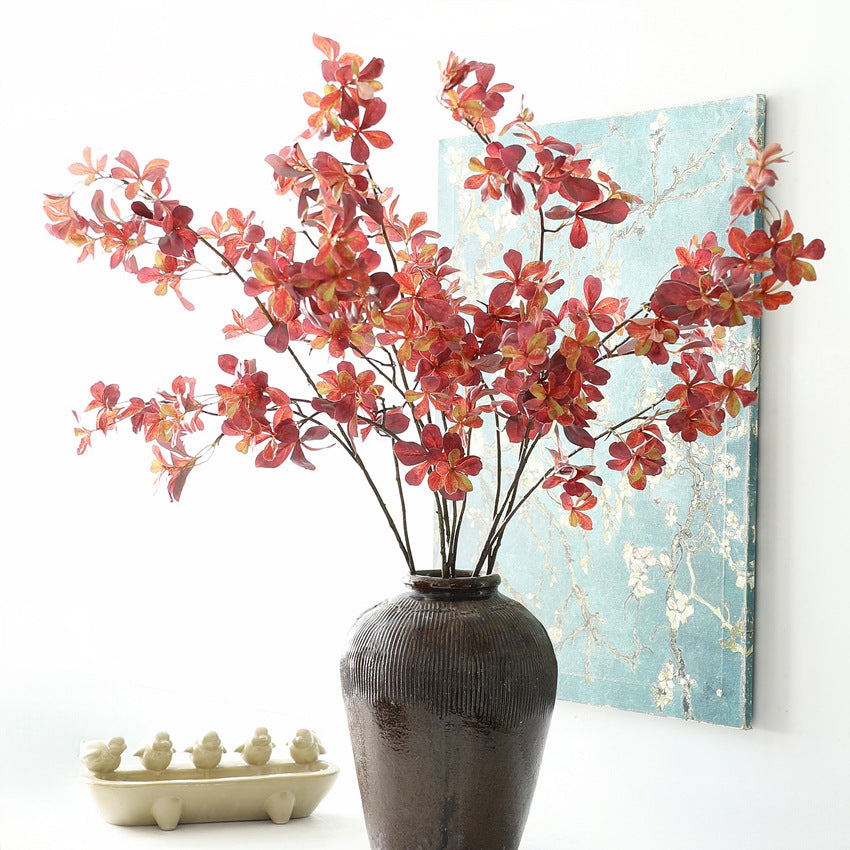 Realistic Hanging Bellflower Faux Plant, 43" Indoor Home Decor, Red & Yellow, Perfect for Weddings, Events, or Window Displays