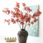 Realistic Hanging Bellflower Faux Plant, 43" Indoor Home Decor, Red & Yellow, Perfect for Weddings, Events, or Window Displays