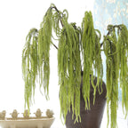 41" Faux Cascading Amaranthus Stem, Realistic Hanging Tassel Flower for Tall Vases, Wedding Decor, Floral Design & Boho Home Arrangements