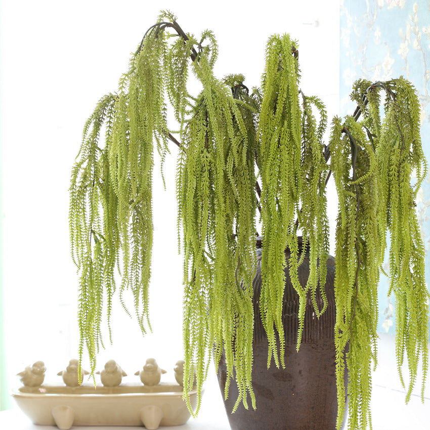 41" Faux Cascading Amaranthus Stem, Realistic Hanging Tassel Flower for Tall Vases, Wedding Decor, Floral Design & Boho Home Arrangements