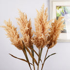 Faux Pampas Grass Stem, 39-Inch Tall Fluffy Reed, Realistic & Natural Look for Floor Vases, Boho Home Decor, Wedding Floral Arrangements