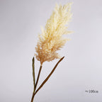 Faux Pampas Grass Stem, 39-Inch Tall Fluffy Reed, Realistic & Natural Look for Floor Vases, Boho Home Decor, Wedding Floral Arrangements