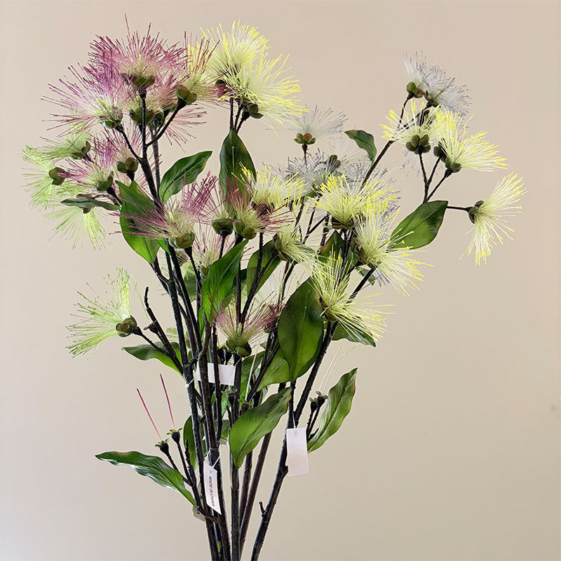 Realistic Mimosa Flower Arrangement 38" Faux Floral Decoration, Perfect for Home Decor, Weddings, Special Events, and Cottagecore Aesthetics