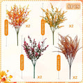 Artificial Eucalyptus Stems, 8 Pcs Set, Realistic Long Stem Autumn Foliage for Vase Filler, Wedding Decor, Rustic Home Arrangements